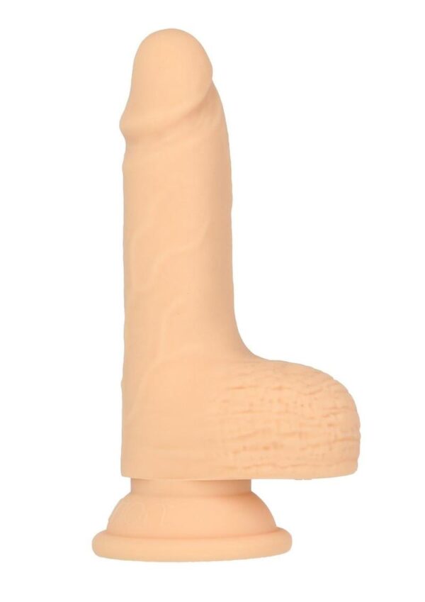 Naked Addiction Silicone Rechargeable Thrusting Dildo with Remote Control 6.5in - Vanilla - Image 2