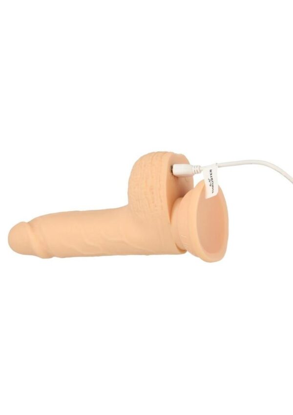 Naked Addiction Silicone Rechargeable Thrusting Dildo with Remote Control 6.5in - Vanilla - Image 3