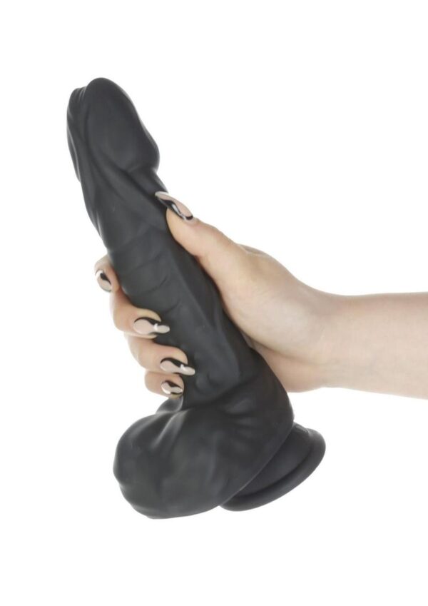 Naked Addiction Rotating and Thrusting Vibrating Rechargeable Silicone Dong with Remote Control - Chocolate - Image 4