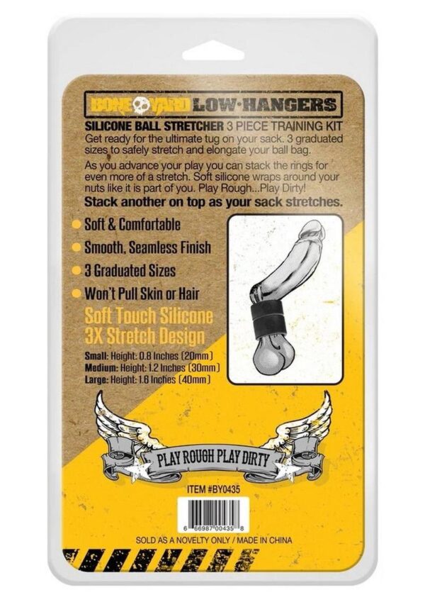 Boneyard Low Hangers Silicone Ball Stretchers (3 per Set) - Black - Image 2