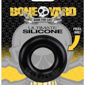 Boneyard Ultimate Silicone Cock Ring 2in - Black
