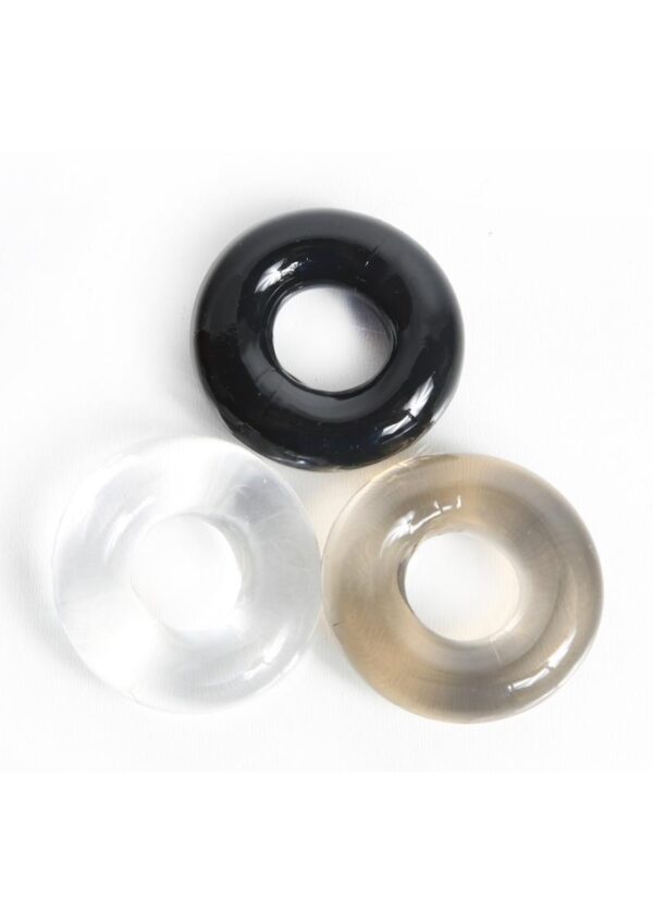 Boneyard Triple Play Stackable Bulge Cock Rings (set of 3) - Assorted Colors - Image 2