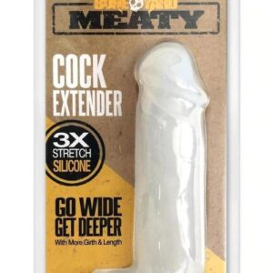 Boneyard Meaty 3X Stretch Silicone Penis Extender 6.5in - Clear