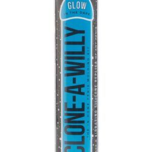 Clone-A-Willy Silicone Dildo Molding Kit with Vibrator - Glow In The Dark - Blue