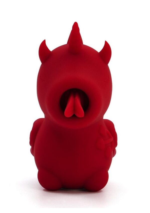 Unihorn Blaze Diablo The Forked Tongue One Rechargeable Silicone Clitoral Vibrator - Red - Image 2