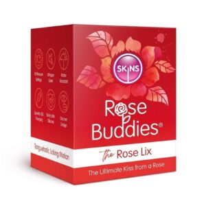 Skins Rose Buddies The Rose Lix Tongue Rechargeable Silicone Clitoral Stimulator - Red