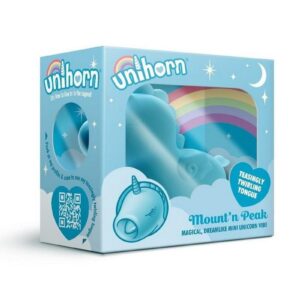 Unihorn Mount`n Peak The Pointy Tongued One Silicone Clitoral Stimulator - Blue