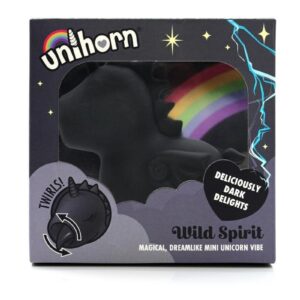 Unihorn Wild Spirit Rechargeable Silicone Clitoral Vibrator - Black
