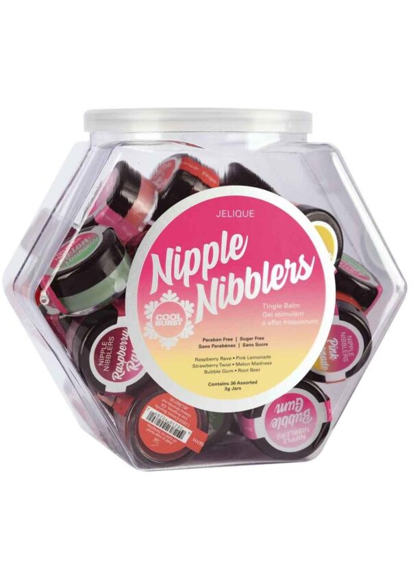 Jelique Nipple Nibblers Tingle Balm Assorted 3 gm. (Display Bowl/36pcs.)