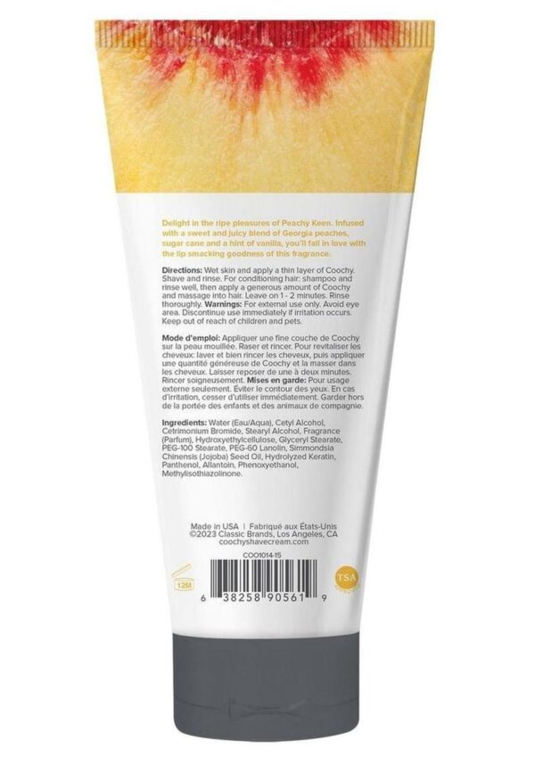 Coochy Shave Cream Peachy Keen .5oz Sampler Tube - Image 2