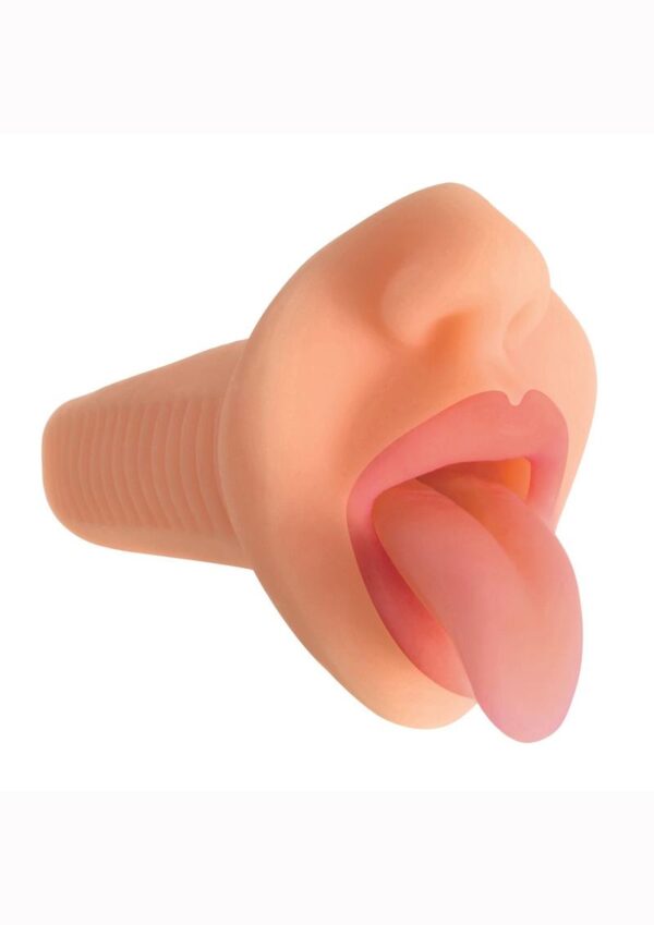 Mistress Courtney BioSkin Vibrating Stroker - Mouth - Vanilla - Image 2