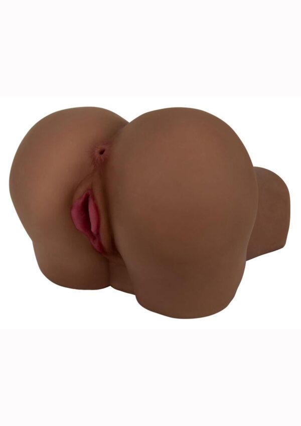 Mistress Paris Vibrating BioSkin Doggie Style Stroker - Pussy and Ass - Chocolate - Image 2