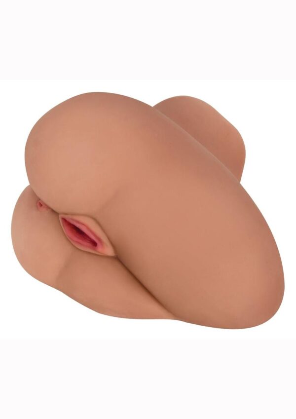 Mistress Alexis Vibrating BioSkin Sidesaddle Stroker - Pussy and Ass - Caramel - Image 2