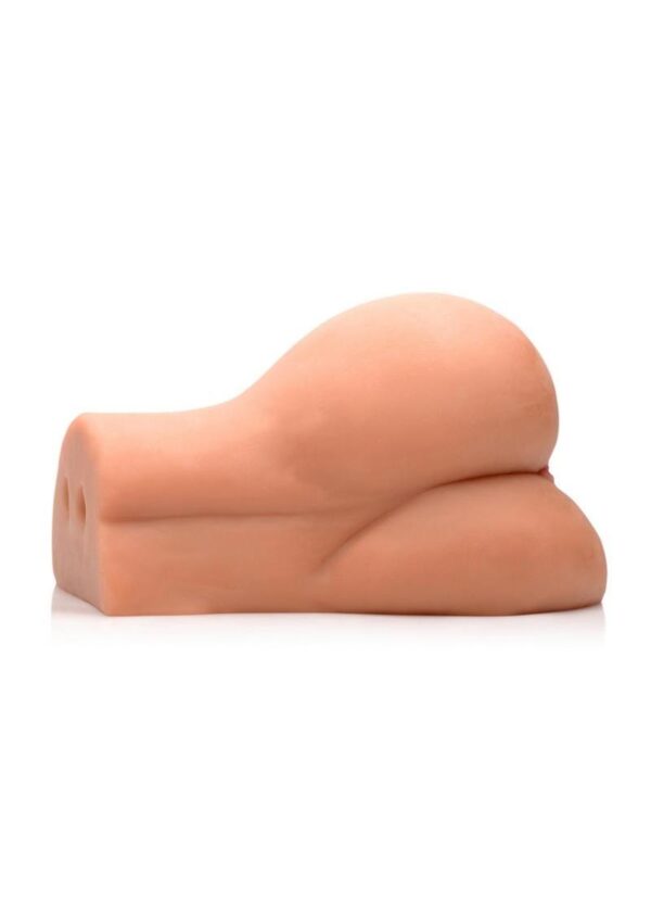 Mistress Alexis Vibrating BioSkin Sidesaddle Stroker - Pussy and Ass - Caramel - Image 4