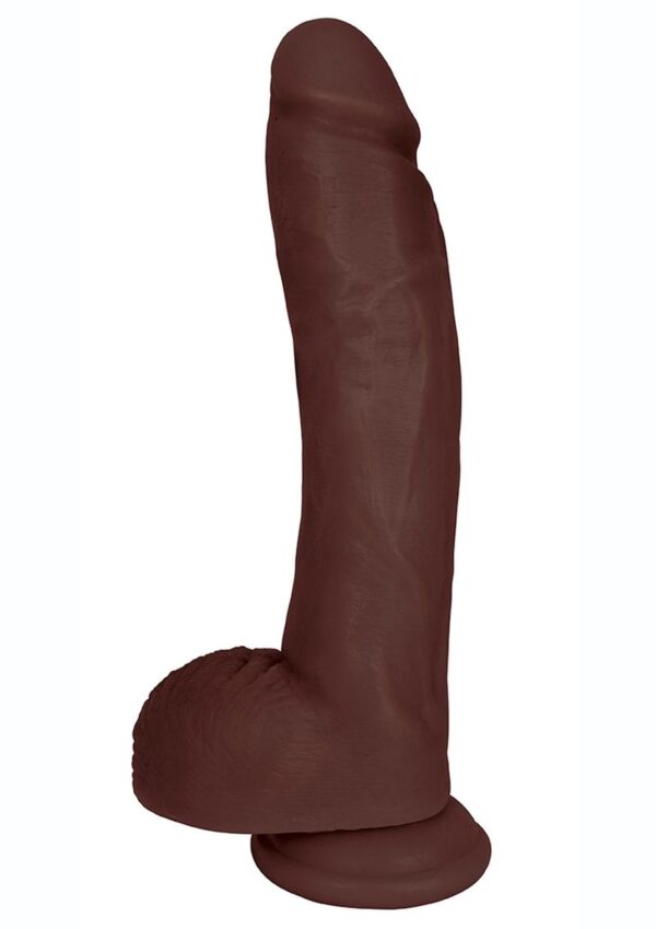 Jock Realistic Dildo with Balls 10in - Chocolate - Image 2