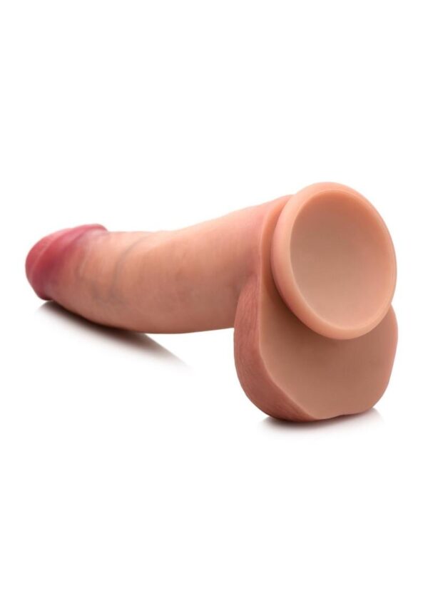 Jock Dual Density Silicone Dildo with Balls 8in - Vanilla - Image 4