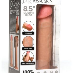 Jock Real Skin Silicone Dildo 8.5in - Vanilla