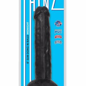 Thinz Slim Dong with Balls 8in - Black