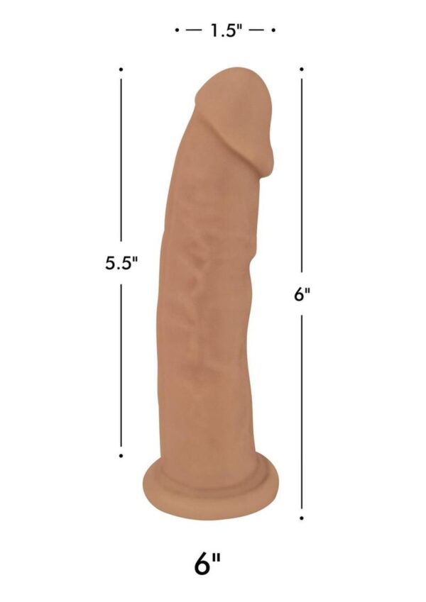 Fleshstixxx Dual Density Silicone Bendable Dong 6in - Caramel - Image 3