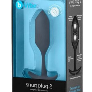 B-Vibe Snug Plug 2 Silicone Weighted Anal Plug - Black