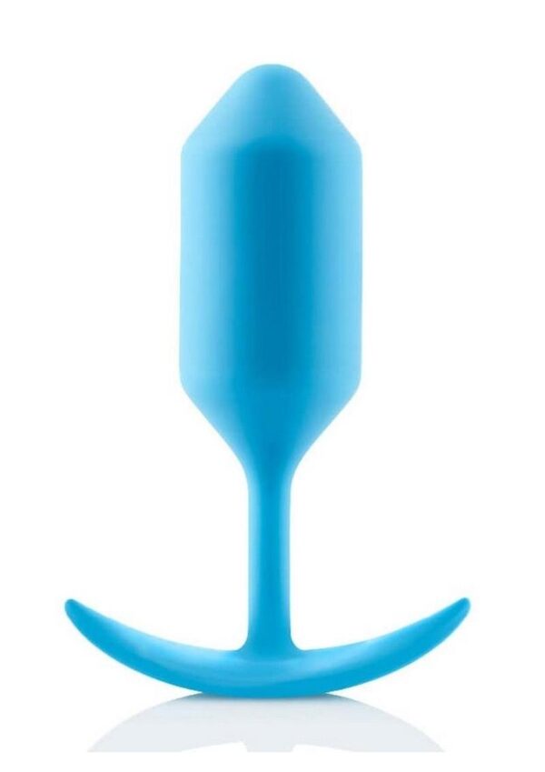 B-Vibe Snug Plug 3 Silicone Weighted Anal Plug - Teal - Image 2