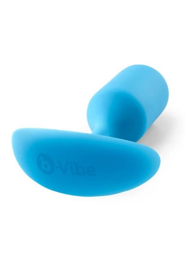 B-Vibe Snug Plug 3 Silicone Weighted Anal Plug - Teal - Image 3