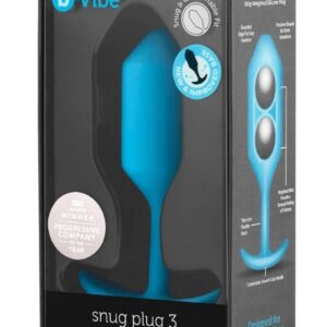 B-Vibe Snug Plug 3 Silicone Weighted Anal Plug - Teal