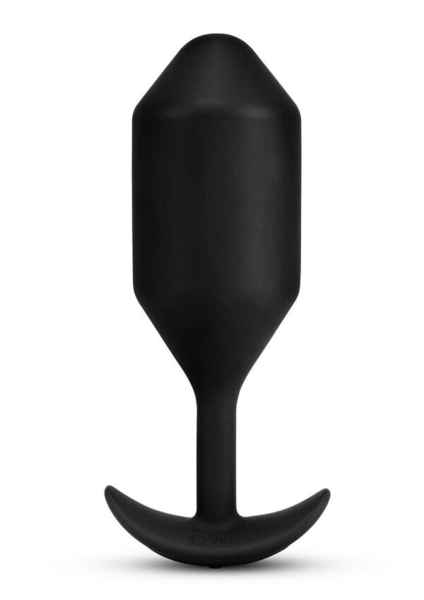 B-Vibe Vibrating Snug Plug Rechargeable Silicone Anal Plug - XXLarge - Black - Image 2