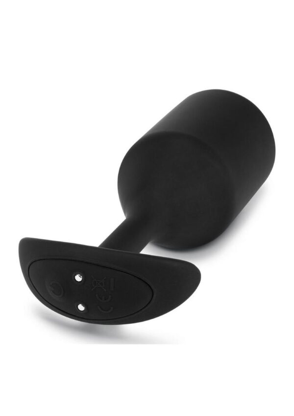 B-Vibe Vibrating Snug Plug Rechargeable Silicone Anal Plug - XXLarge - Black - Image 3
