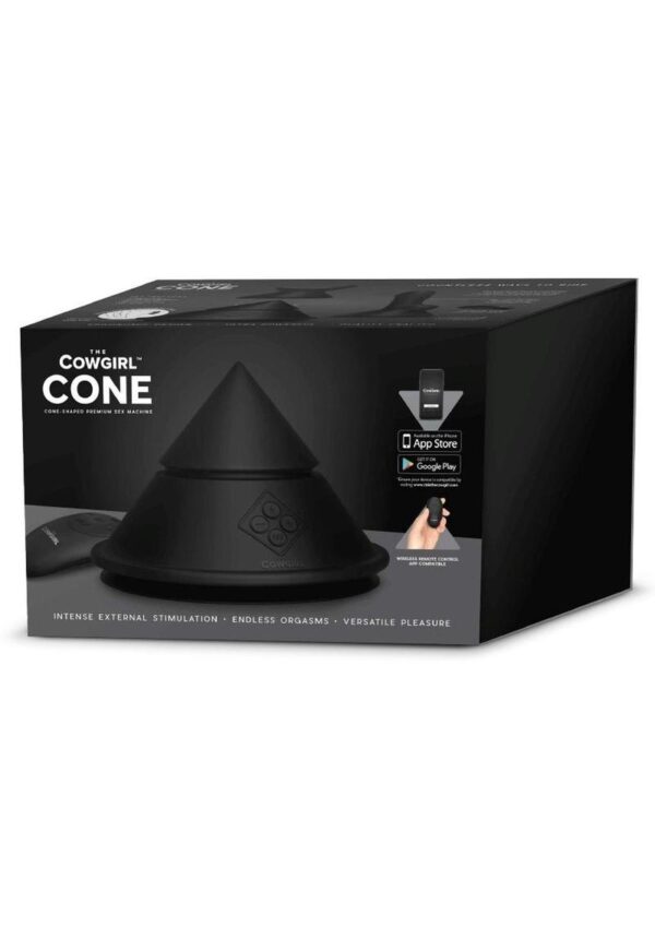 Cowgirl Cone Premium Sex Machine with App and Remote Control - Black