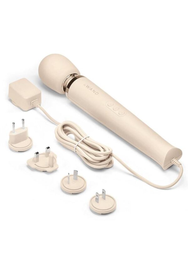 Le Wand Plugin Vibrating Massager - Cream - Image 2