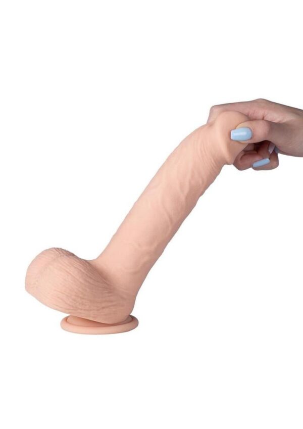 Kenzo App Controlled Big Realistic Thrusting Rechargeable Silicone Dildo  9.5 In - Caramel - Image 4
