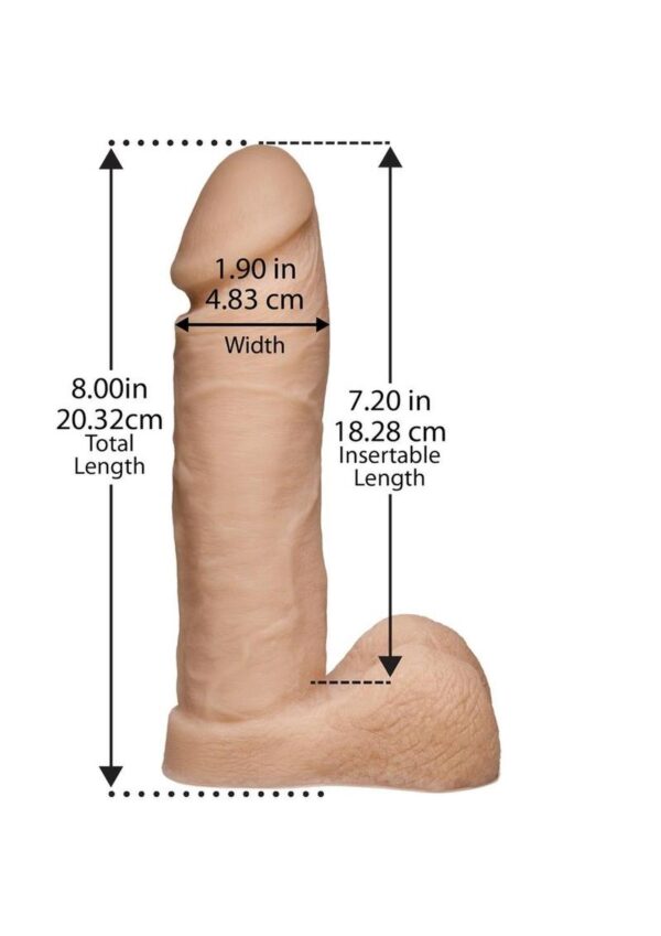 Platinum Premium Silicone The Tru Ride Dildo 8in - Vanilla - Image 3