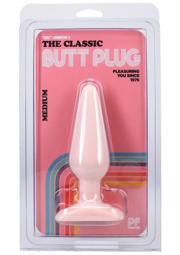 Doc Johnson Classic Butt Plug - Medium - Vanilla