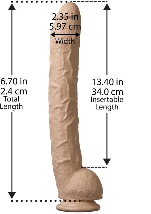 Dick Rambone Dildo 17in - Vanilla - Image 4