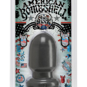American Bombshell Shell Shock Anal Plug - Small - Gun Metal