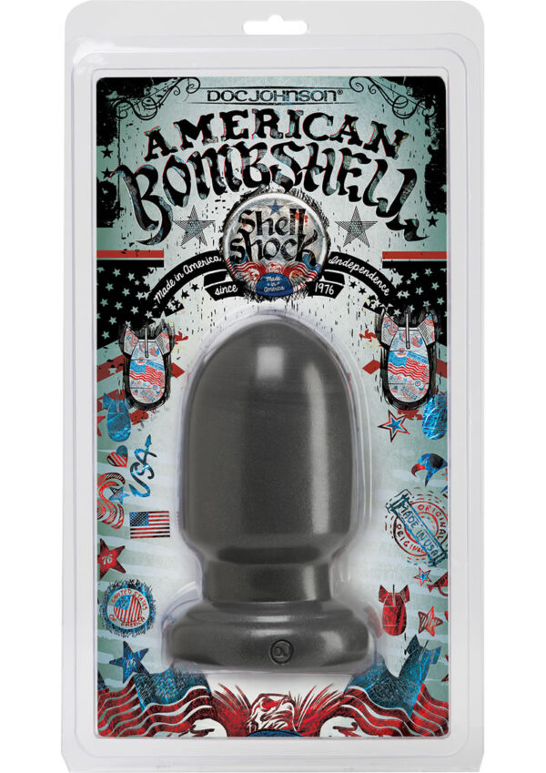 American Bombshell Shell Shock Anal Plug - Small - Gun Metal