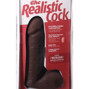 The Realistic Cock Ultraskyn Dildo 6in - Chocolate