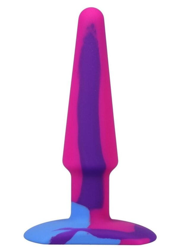 A-Play Groovy Silicone Anal Plug 5in - Fuschia/Magenta - Image 2
