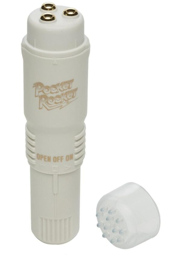 Pocket Rocket Mini Massager 4in - Ivory - Image 3