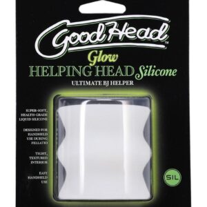 GoodHead Helping Head Silicone Stroker - Glow In the Dark