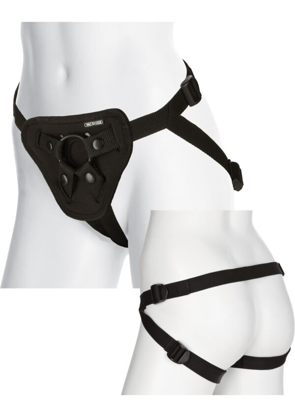 Vac-U-Lock Platinum Luxe Harness with Butt Plug - Black - Image 2