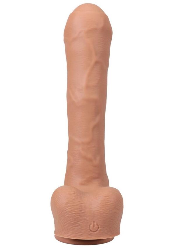 Fort Troff`s Uncut Thruster Rechargeable Silicone Mini Machine Dildo - Caramel - Image 4