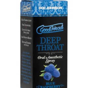 GoodHead Deep Throat Oral Anesthetic Spray Blue Raspberry 2oz