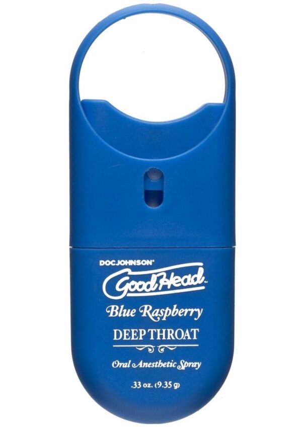 GoodHead Deep Throat To-Go Oral Anesthetic Spray Blue Raspberry .33oz - Image 3