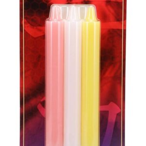 Doc Johnson Japanese Drip Candles - 3 Pack - Pink/Yellow/White