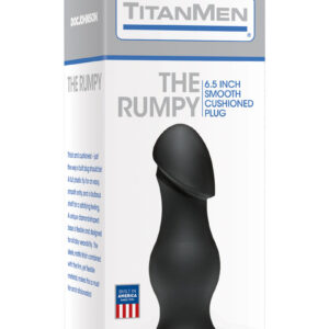 TitanMen The Rumpy Smooth Cushioned Anal Plug - Black