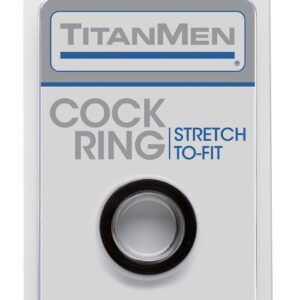TitanMen Stretch-To-Fit Cock Ring - Black