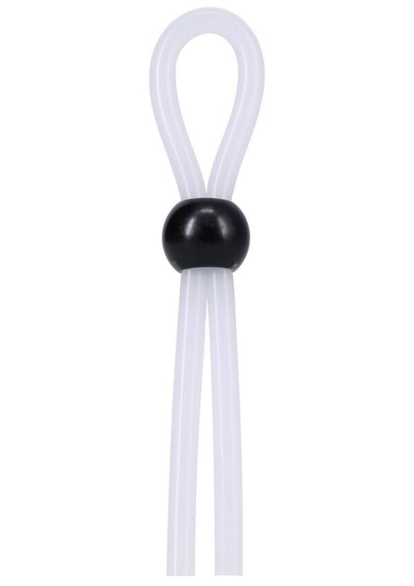 Rock Solid The Lasso Single Lock Adjustable Silicone Cock Tie - White - Image 2