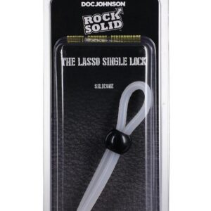 Rock Solid The Lasso Single Lock Adjustable Silicone Cock Tie - White